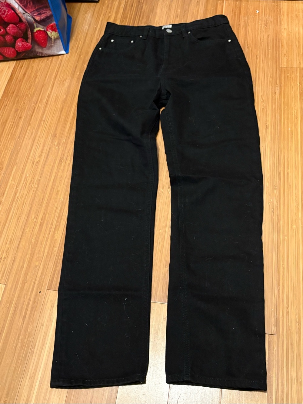 Black Toteme straight leg jeans